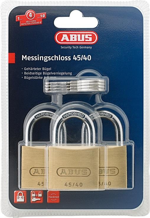 Vorhangschloss Messing Triples SB ABUS
